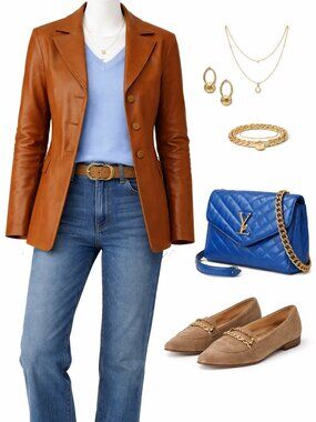 Vintage Lobi Lobi Leather Blazer Jacket Size Large